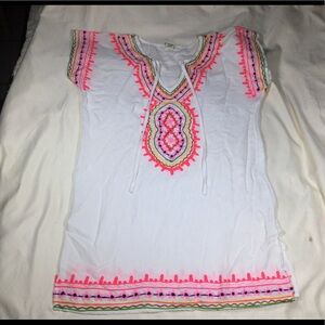 4 Ocean Lane Embroidered Beach Swim Coverup M